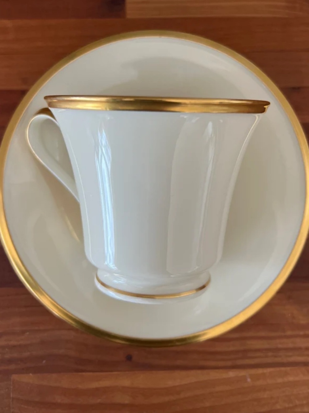 Lenox: set of 6 Tea Cup and Saucer with Gold Trim